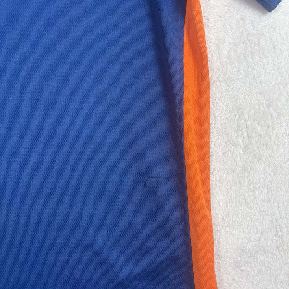 AMPM Blue Orange Short Sleeve Collared Employee Shirt Men's Large - Picture 8 of 11